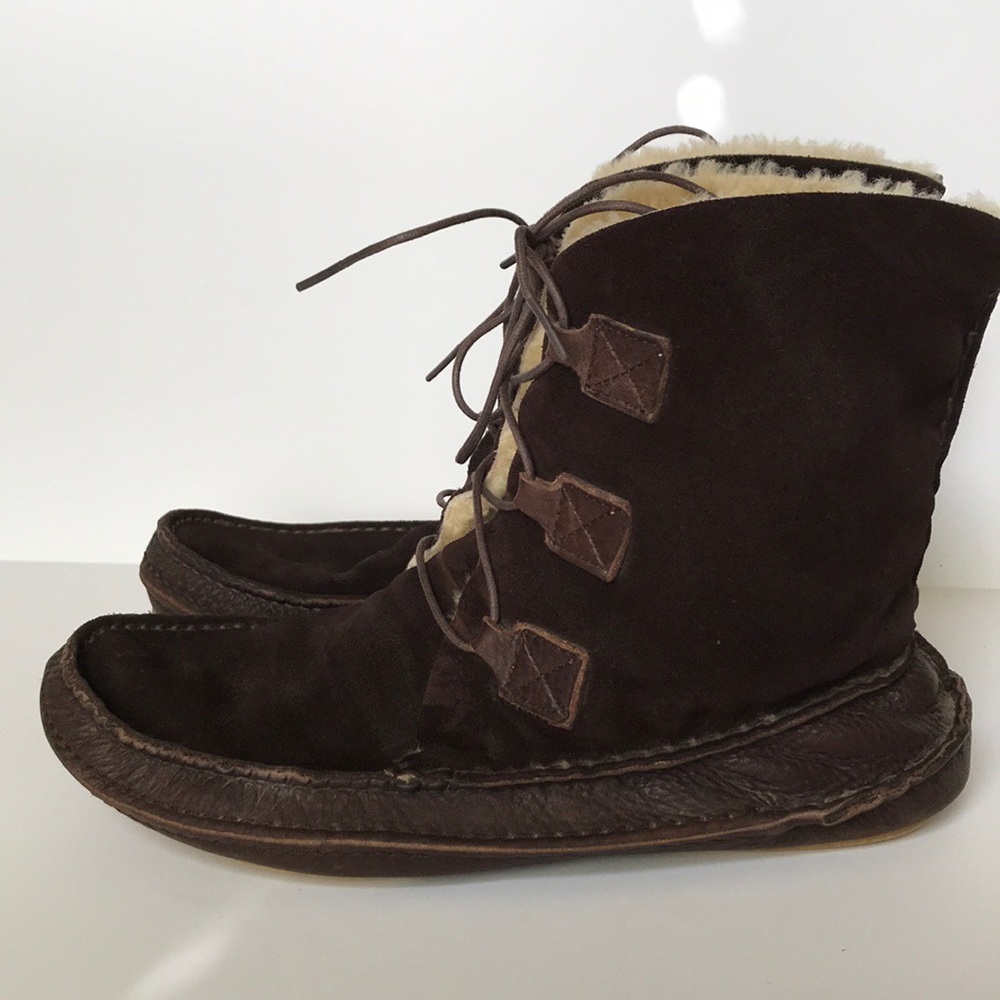 J. Crew Suede Leather Moccasin Boots sz 8